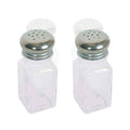Salt and Pepper Shakers Glass 2 oz Metal Cap 12 PC N3838