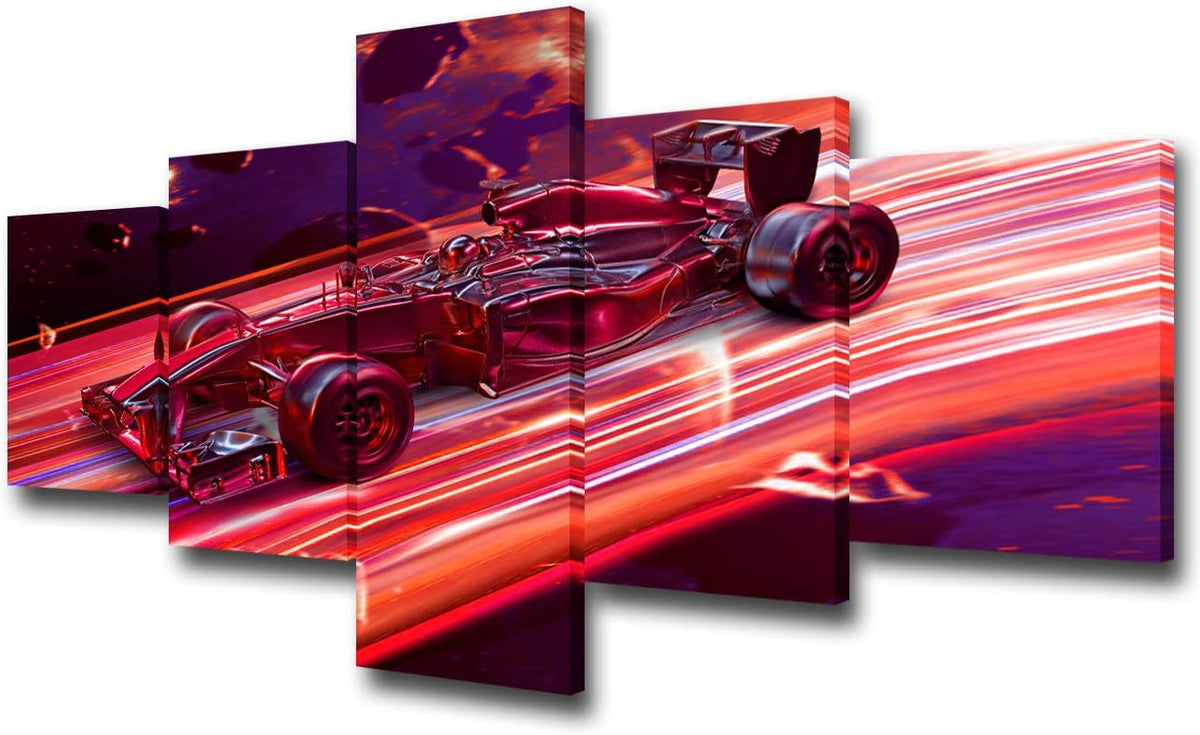 Racing Car Canvas Wall Art 60''Wx32''H Pack of 2 H252