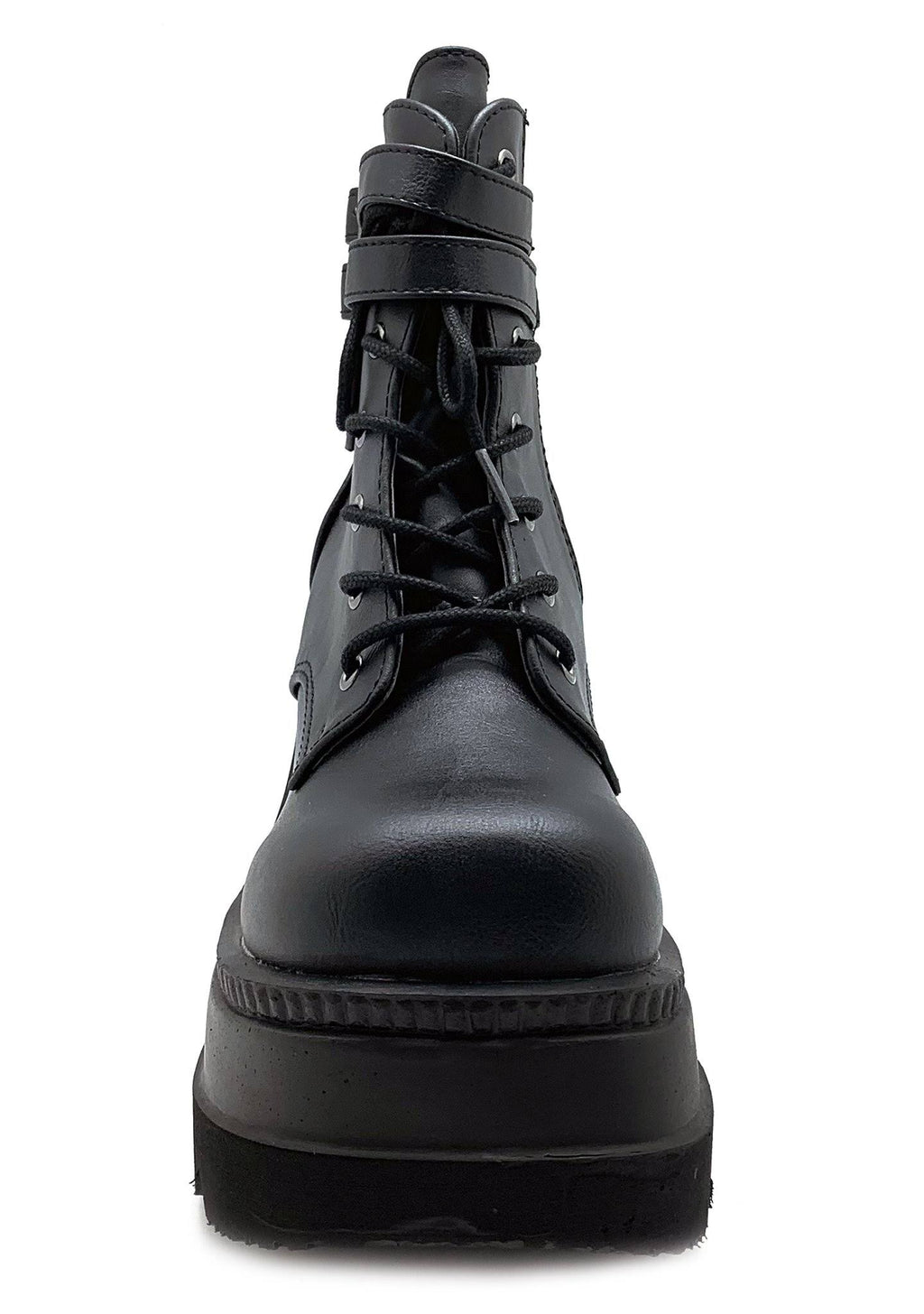 Black Vegan Leather Shoes J31584