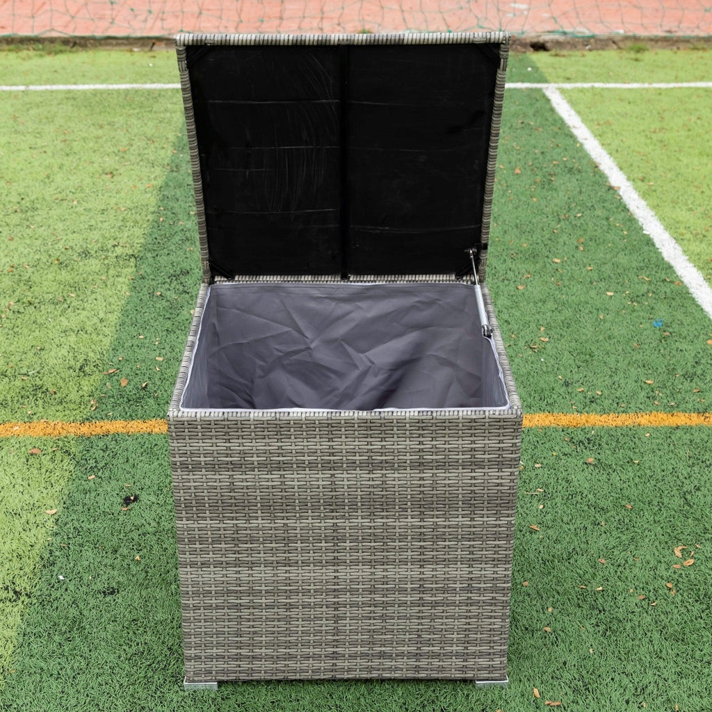 4 Piece Patio Sectional Wicker Rattan Outdoor Furniture Sofa Set Grey G791484