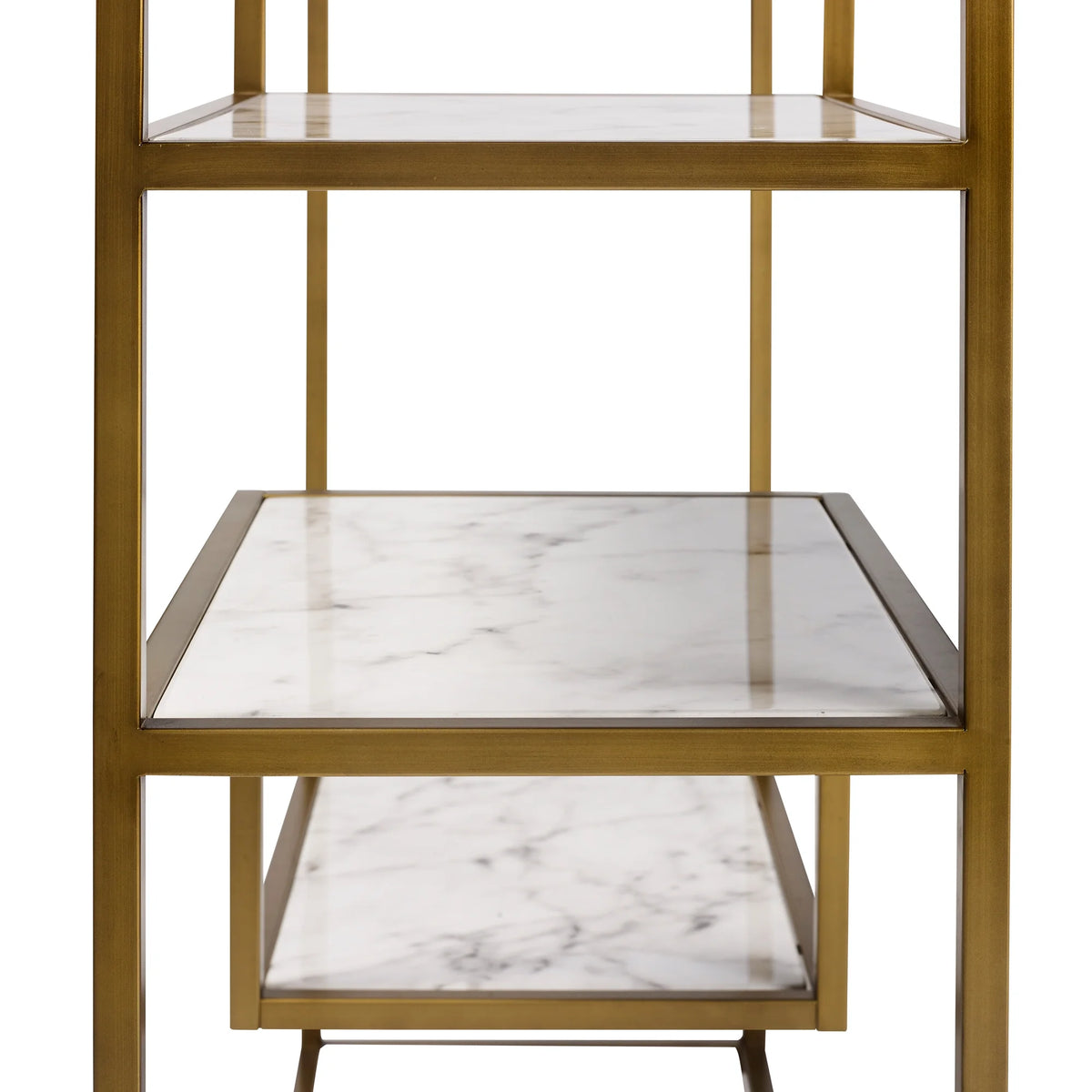 Marble-Look C Shape Side Table W449281