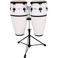 White Fiberglass Conga Drum Set with Stand Y488