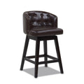 Vintage Brown Faux Leather Swivel Counter Height Bar Stool Z8800