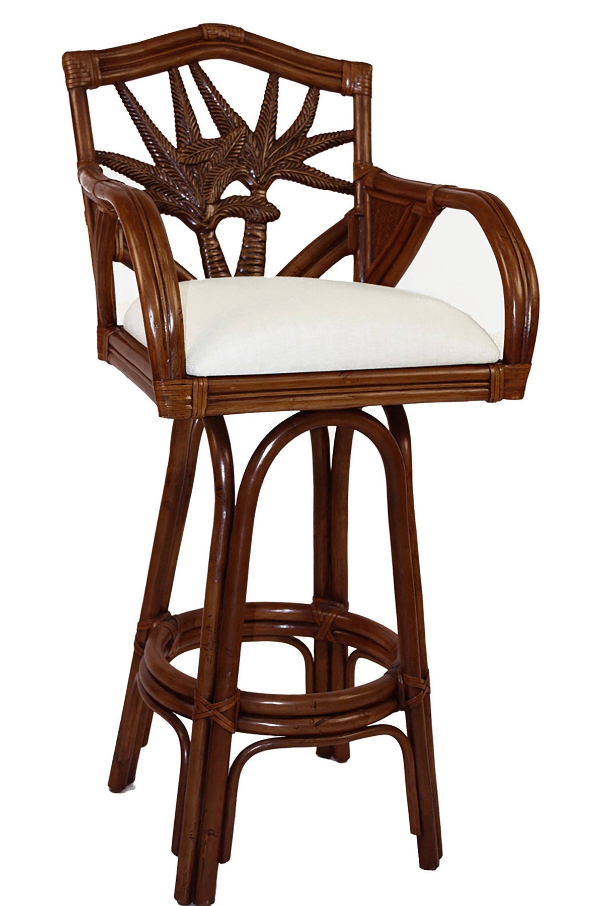 Indoor Swivel Rattan Wicker Barstool D244205