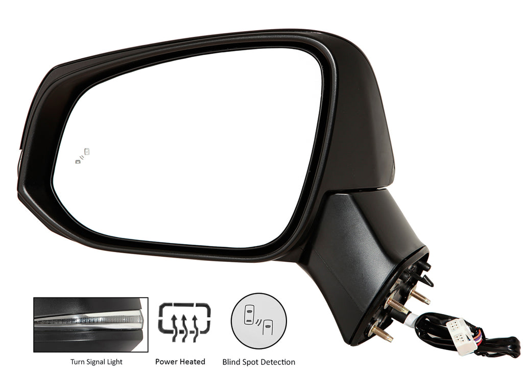Replacement Exterior Rear View Mirror for 2019-2022 Toyota RAV4 Power Heated Driver Left Side D26355