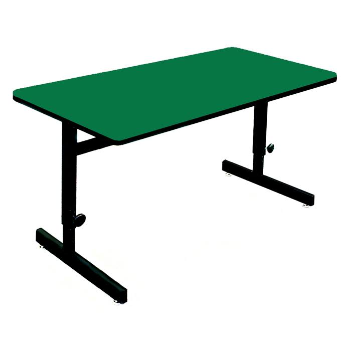 Adjustable Height Computer Station Office Table, Gray L418