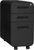 3-Drawer Mobile File Cabinet, White E119
