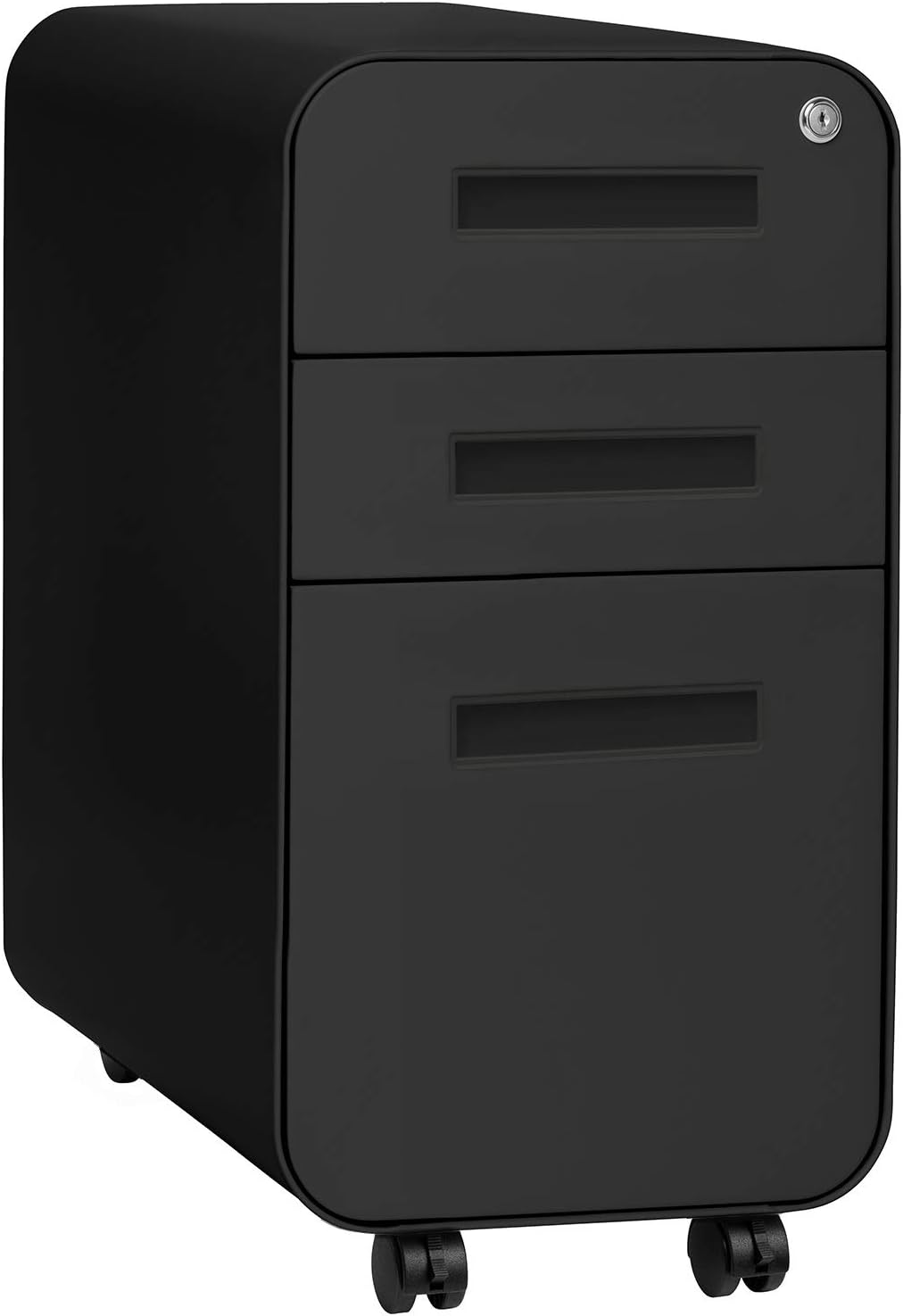 3-Drawer Mobile File Cabinet, White E119