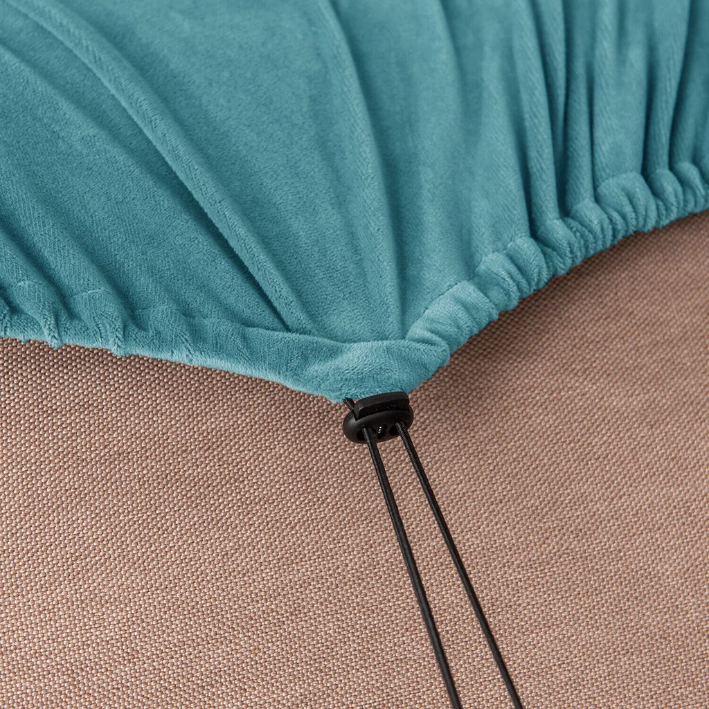 Stretch Velvet Sofa Cover with Elastic Adjustment Band A935