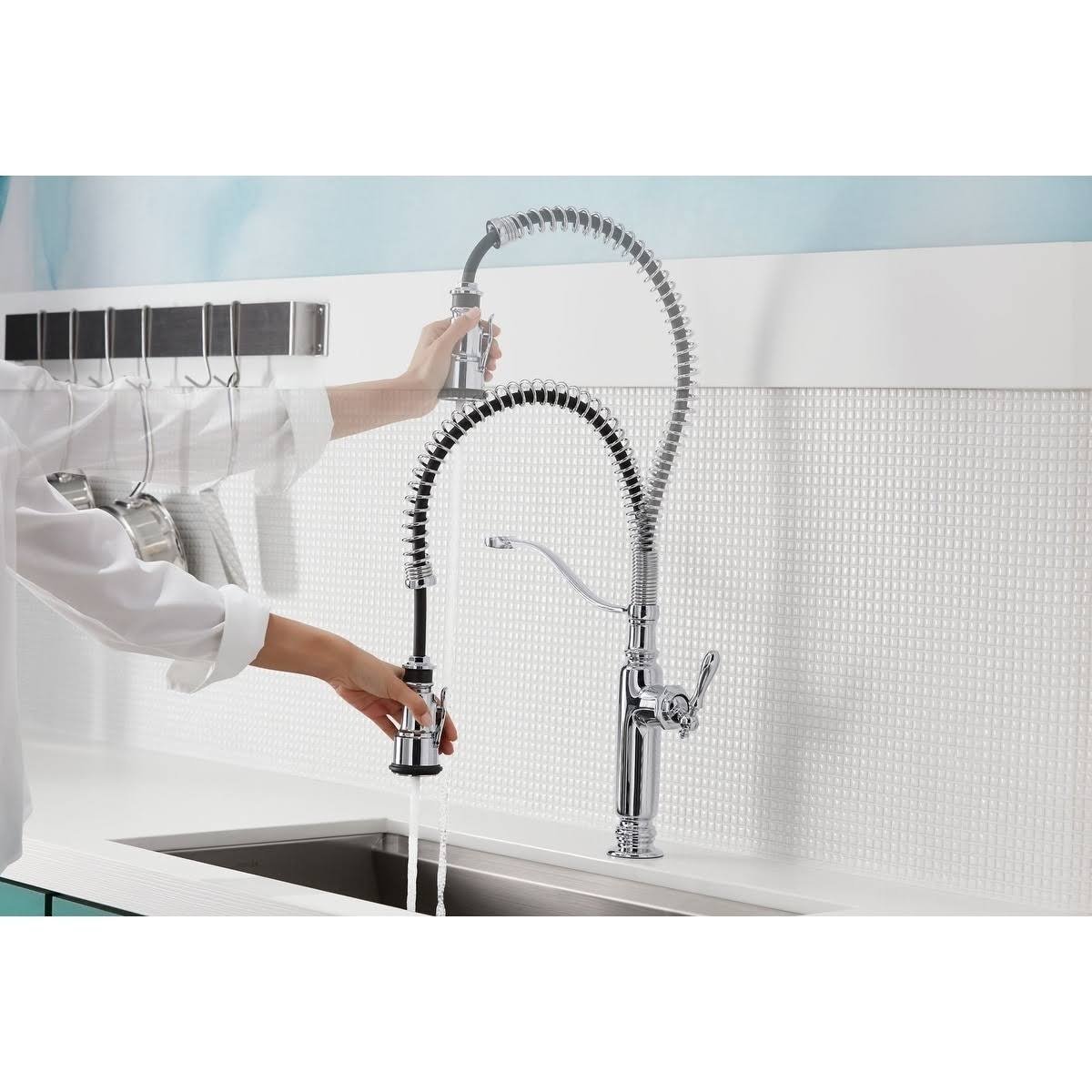 Vibrant Stainless Kitchen Sink Faucet D20727