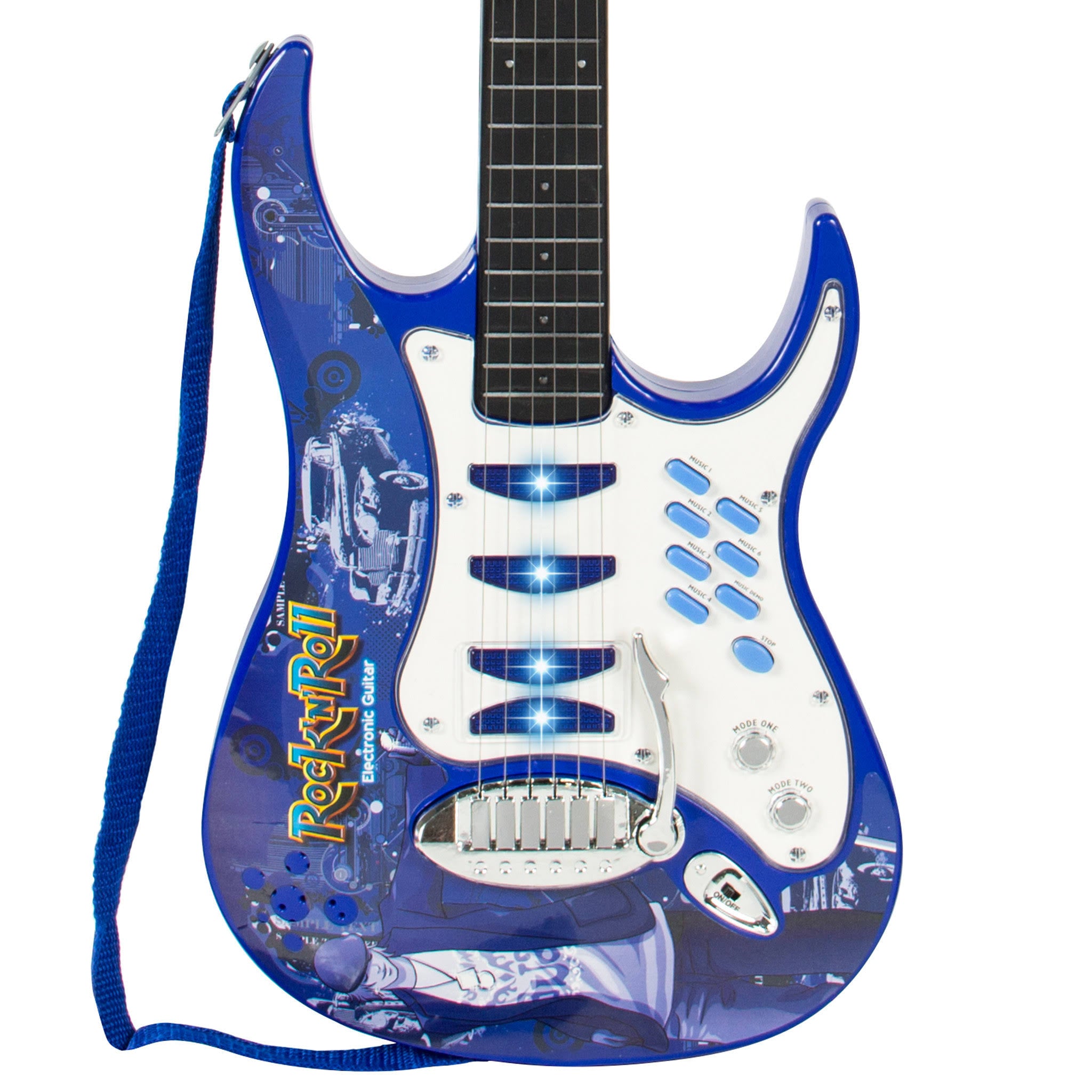 Blue Kids Electric Musical Guitar Toy Play Set U10200