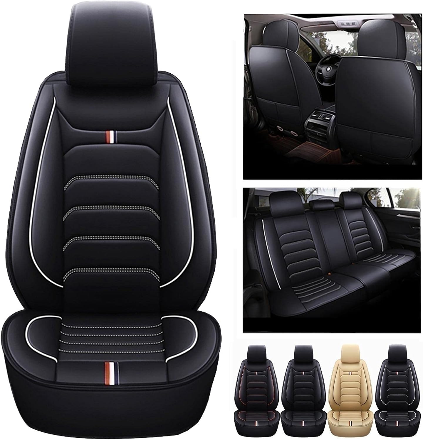 Waterproof PU Leather 5-seat Car Seat Covers T698