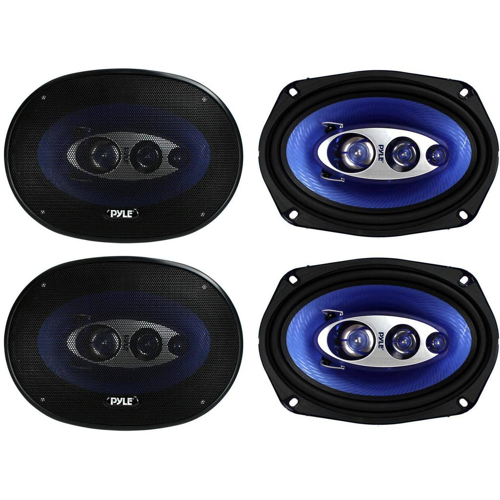 800 Watts 4-Way Car Coaxial Speakers Blue I125284
