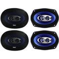 800 Watts 4-Way Car Coaxial Speakers Blue I125284