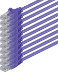 Purple 10 Pieces Ethernet Gigabit LAN Network Cable RJ45 UTP Patch Cable W4856