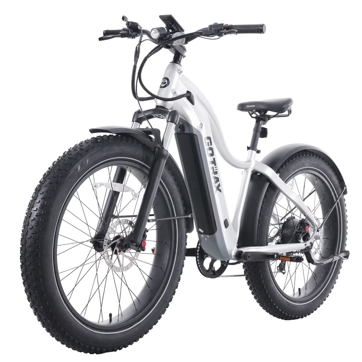 Silver 750W 48V 26" x 4" Fat Tire Electric Mountain Bike B4602