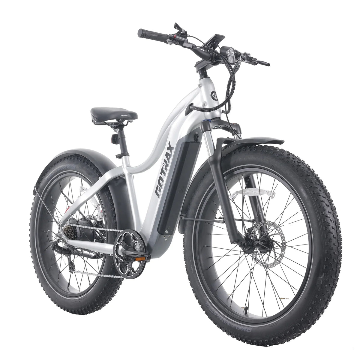 Silver 750W 48V 26" x 4" Fat Tire Electric Mountain Bike B4602