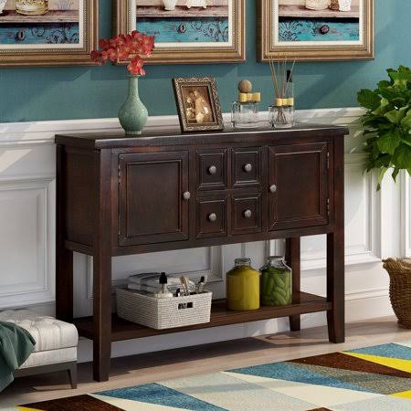 Buffet Cabinet with 1 Shelf, 2 Cabinets, 4 Storage Drawers W320979