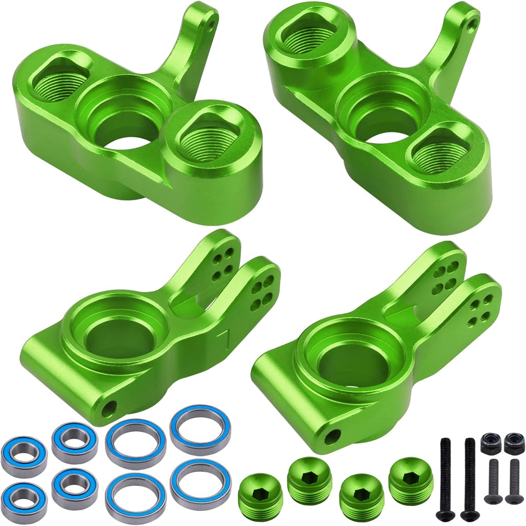 Red Aluminum Front Steering Blocks & Rear Hubs Stub Axle Carriers Knuckles for 1/8 ARRMA Typhon 6S, 1/7 Infraction Limitless Mojave 6S BLX Upgrades, Replaces AR330187 AR330193 Z6118
