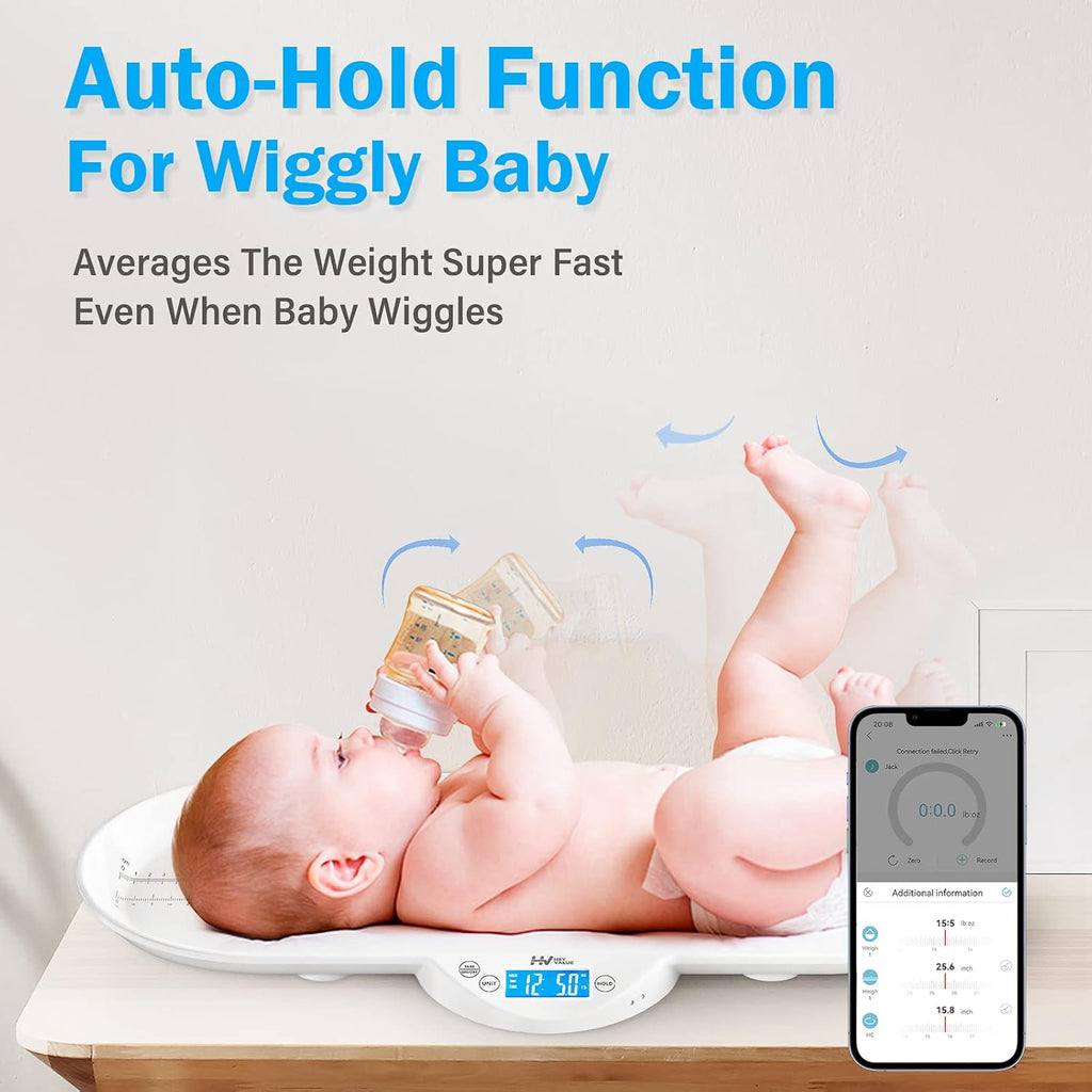 Pack of 2 Digital Baby Scale with Hold Function, LCD Display, ± 0.1oz D4459