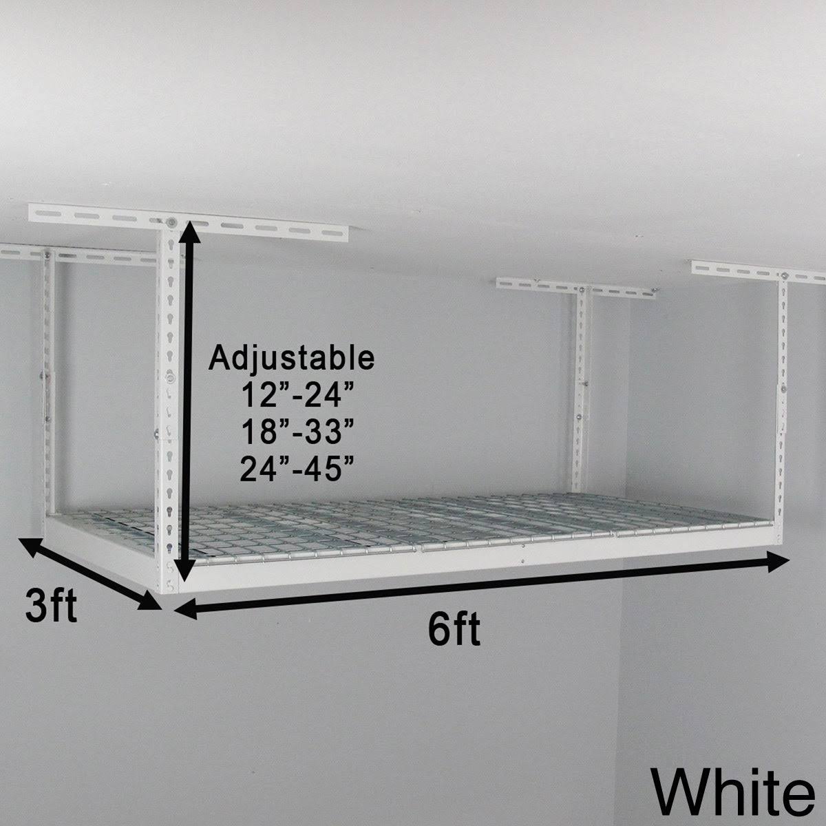 Overhead Garage Storage Rack White F297886