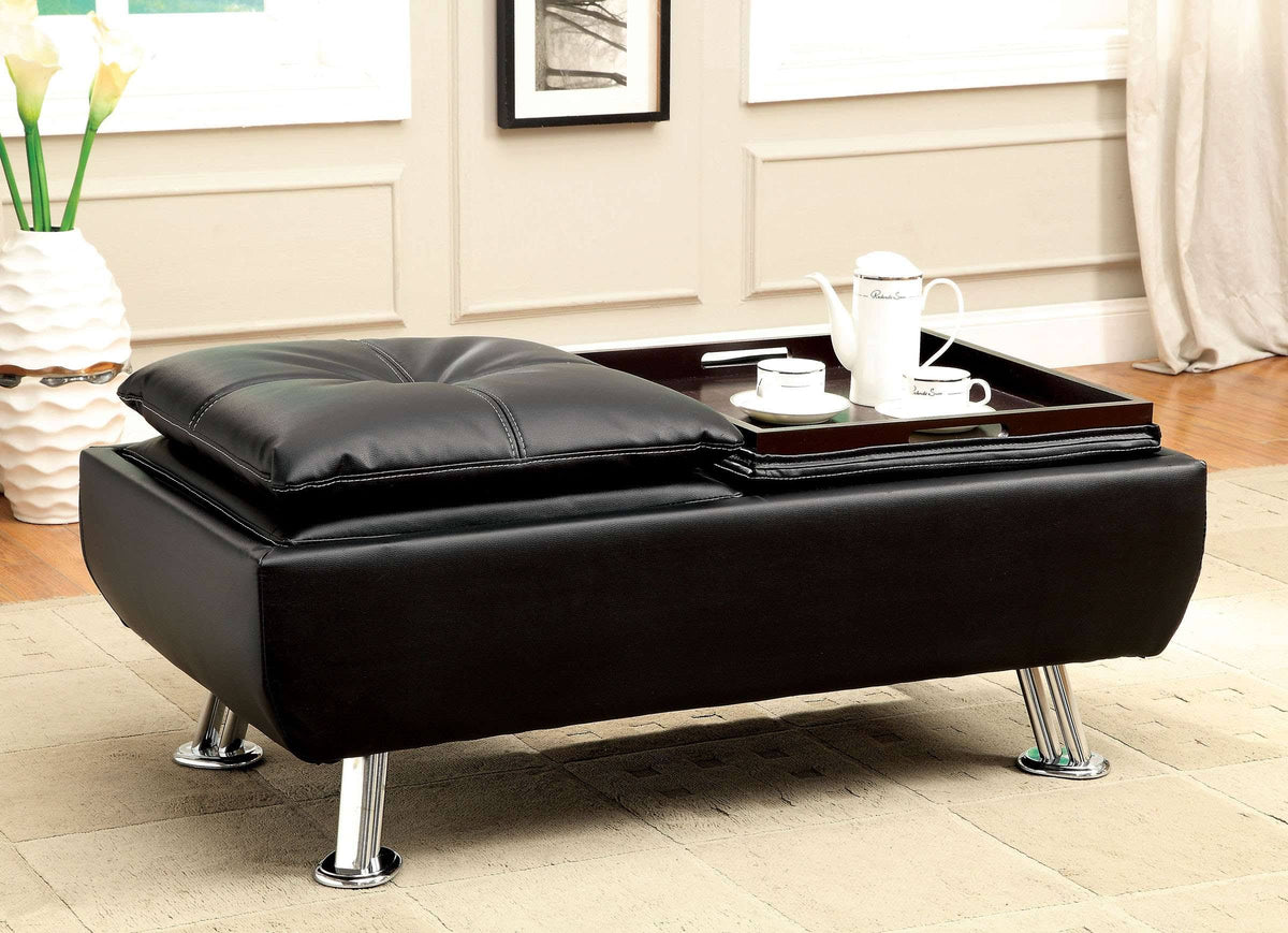 Black Ottoman U677