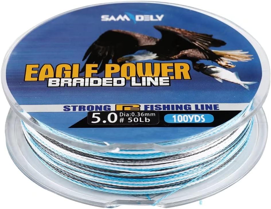 Braided Fishing Line, 10LB-80LB, 100-500 Yds, Pack of 2 Z921