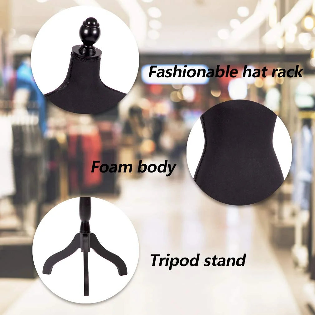 Black Adjustable Tripod Stand Mannequin Dress Form S29855