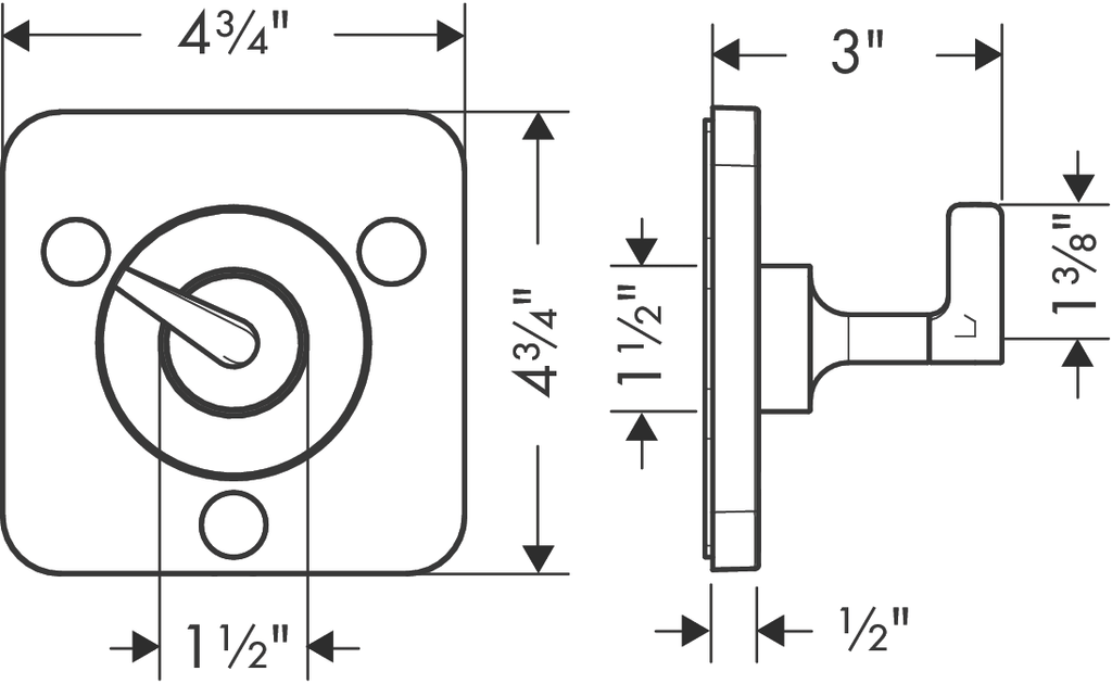 Chrome Diverter Trim W174