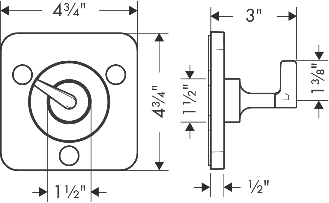 Chrome Diverter Trim W174