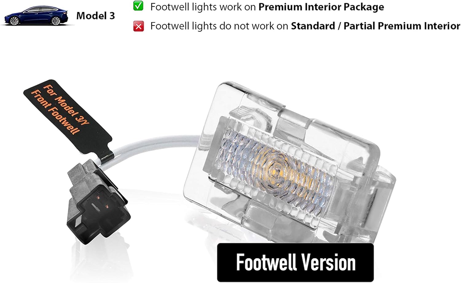9 Pieces LED Kit for Tesla Model 3 B245824