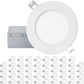48 Pack 4 Inch Ultra Thin LED Recessed Ceiling Lights, 5000K Day Light E6436