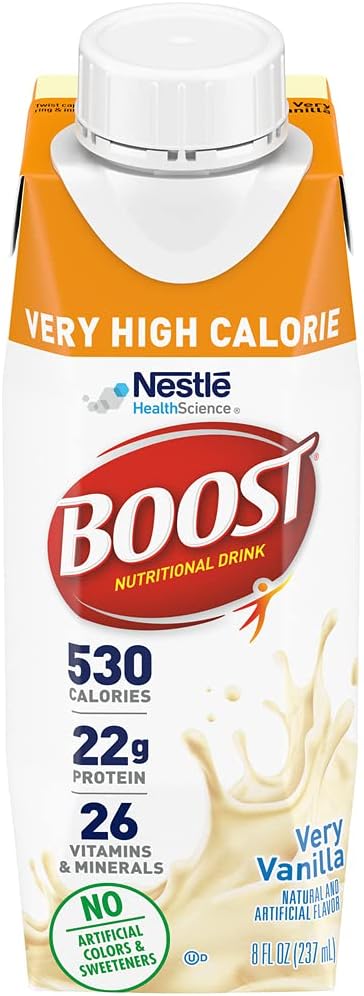 Very Vanilla High Calorie Nutritional Drink, 8 Fl Oz (Pack of 24) X458934