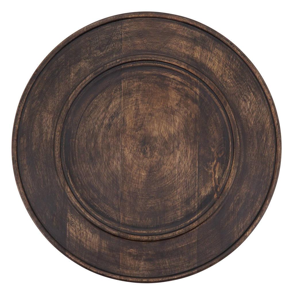 Charger Plates with Dark Wood Design - Set of 4 K188902