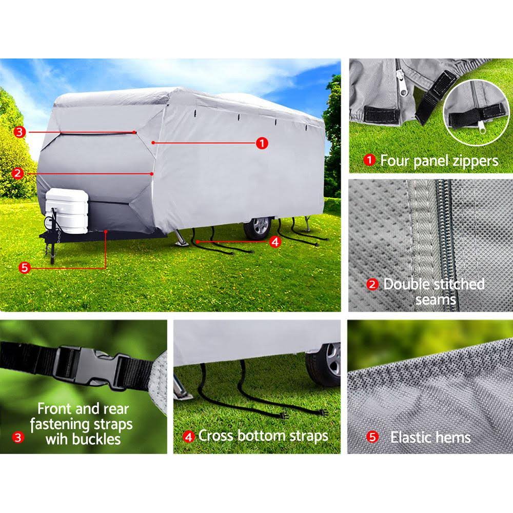 14-16ft Caravan Cover Campervan 4 Layer UV Water L553032
