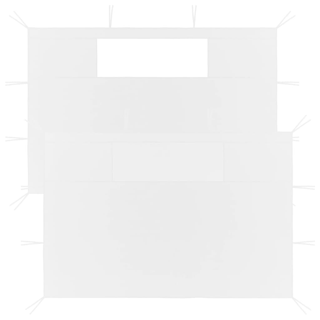 White Gazebo Sidewalls with Windows 2 pcs C108891