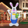Outdoor Soft Christmas Lights Easter Inflatable Standing Bunny Glowing Holiday Decoration Led Christmas Star E8638