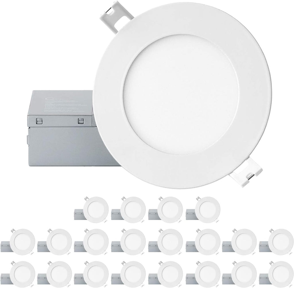 48 Pack 4 Inch Ultra Thin LED Recessed Ceiling Lights, 5000K Day Light E6436