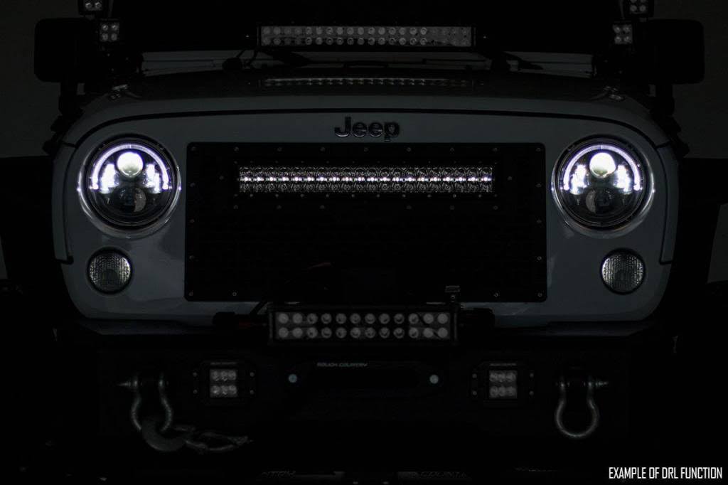 30 inch Curved LED Light Bar Dual Row Black Cool White DRL J588710