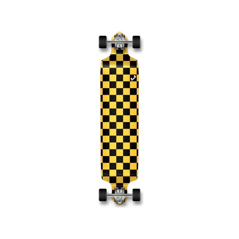 Checker White Drop Down Longboard Complete F31239