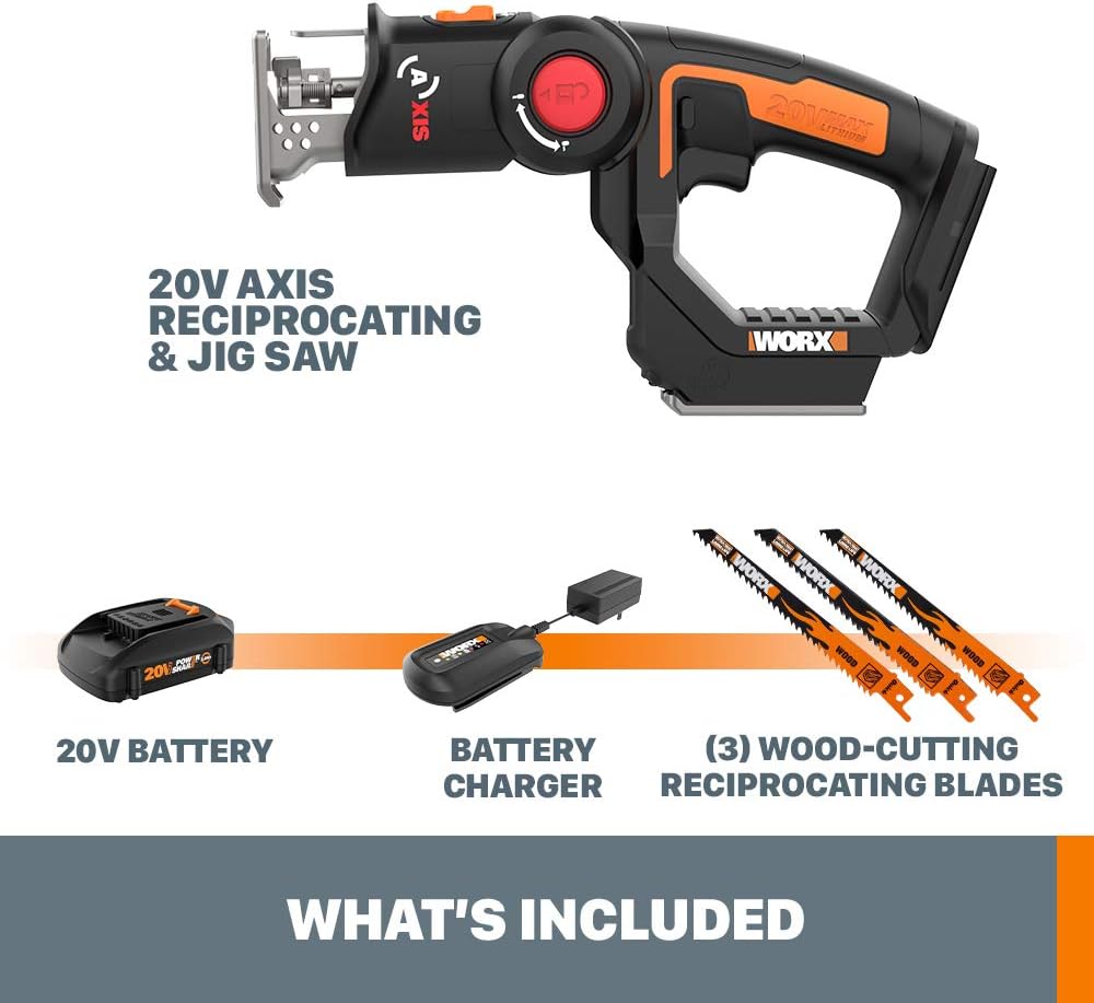 20V Cordless Reciprocating Saw with Orbital Mode J537261