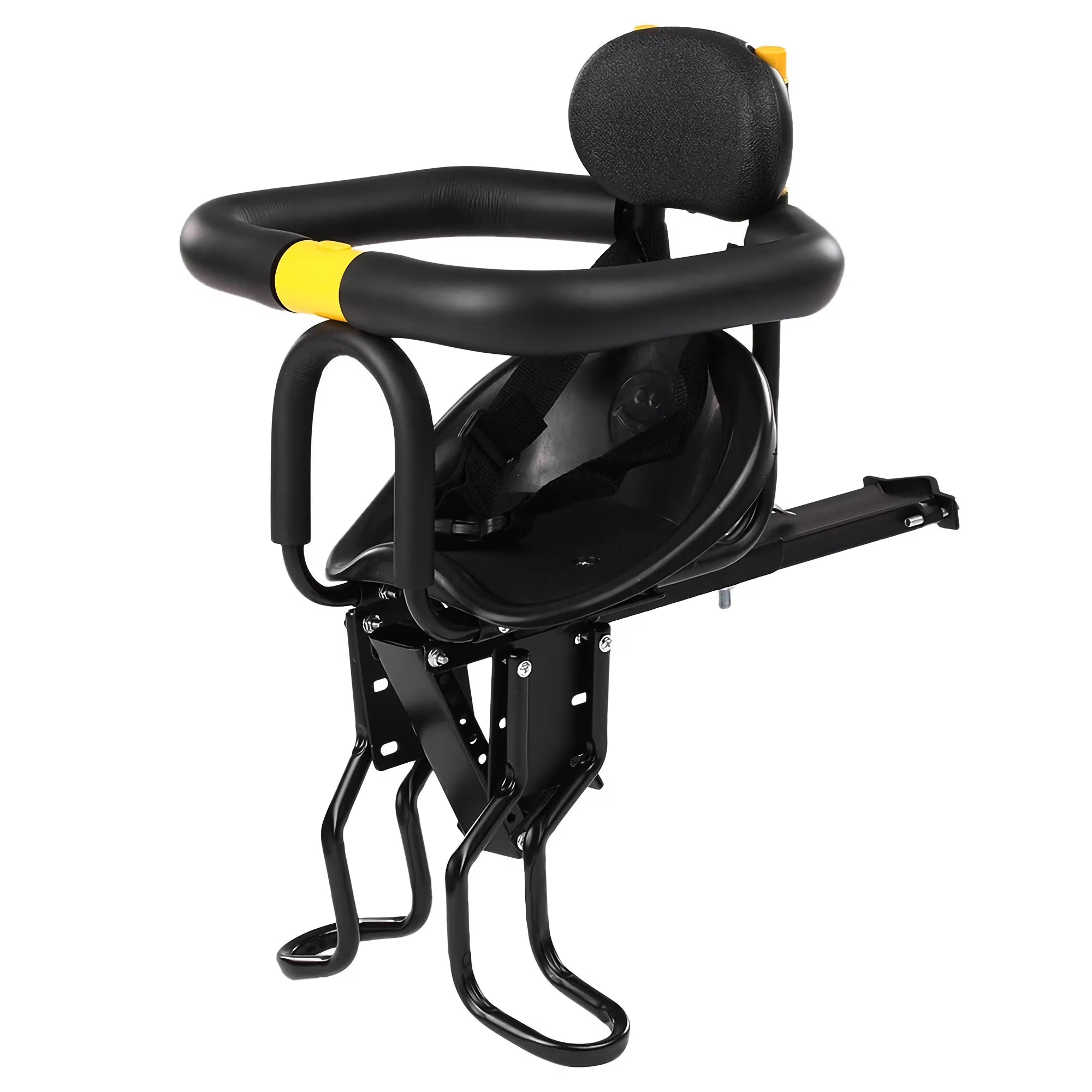 Children Safety Bicycle Seat Carrier with Back Rest, Foot Pedals P2317