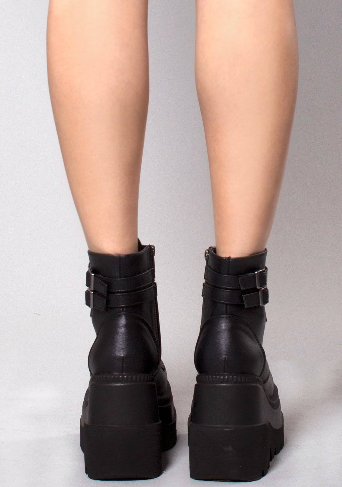Black Vegan Leather Shoes J31584