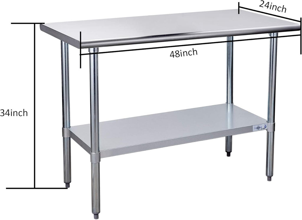Stainless Steel Commercial Work Table with Undershelf 24×48 Inch E595