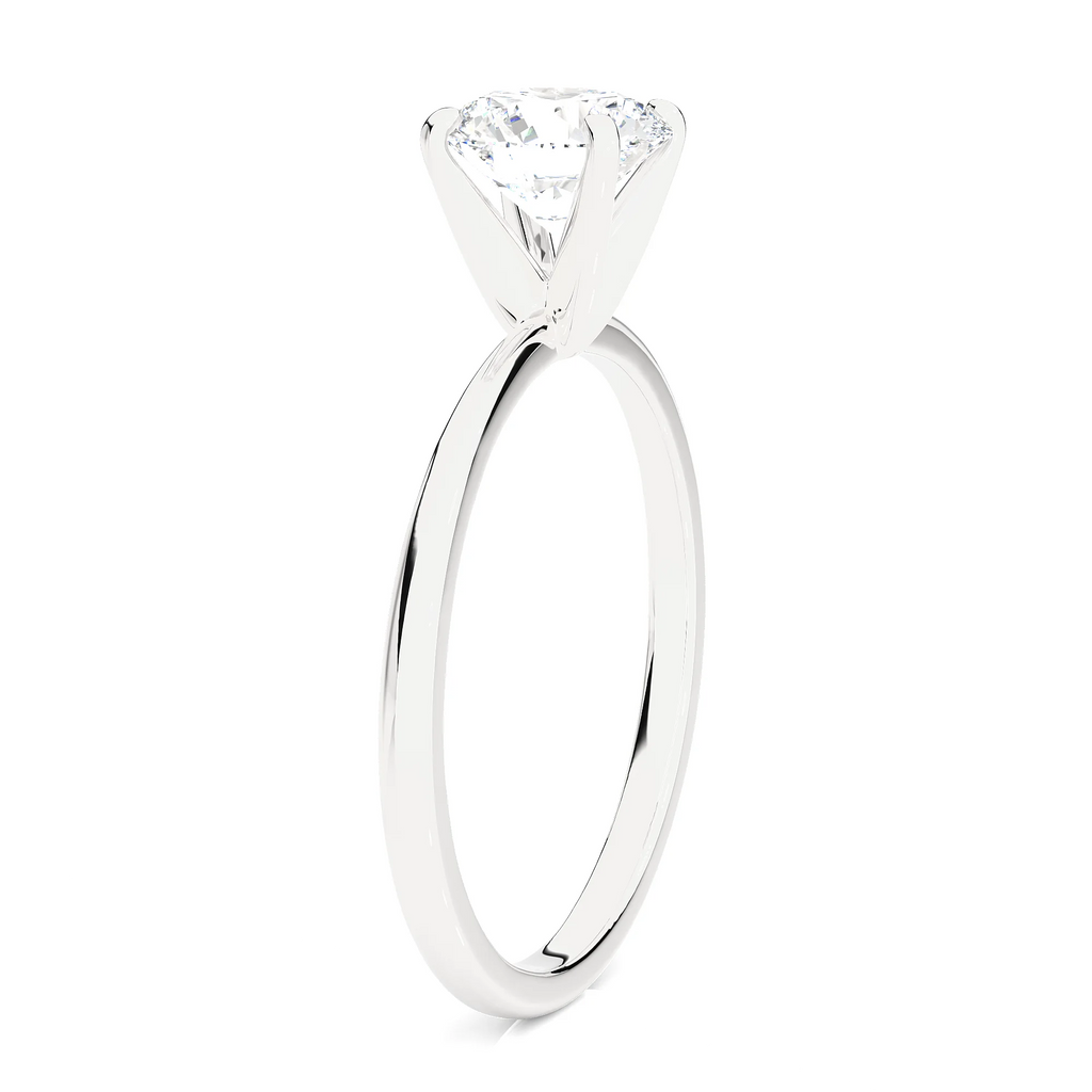 14k White Gold Lab Grown Diamond Solitaire Engagement Ring S68376