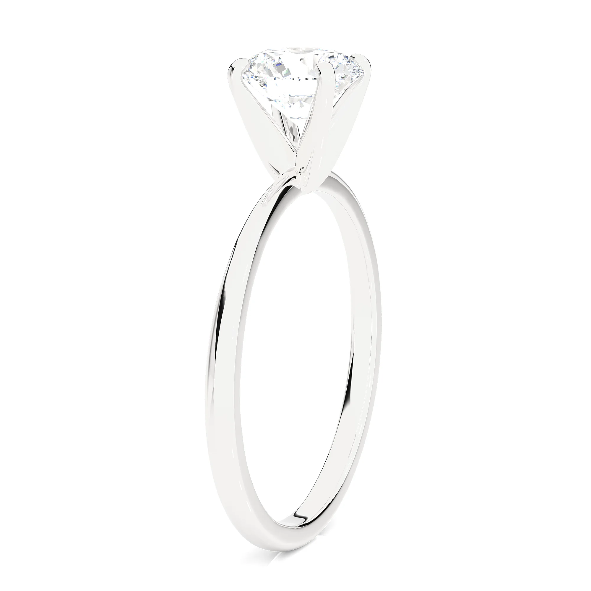 14k White Gold Lab Grown Diamond Solitaire Engagement Ring S68376