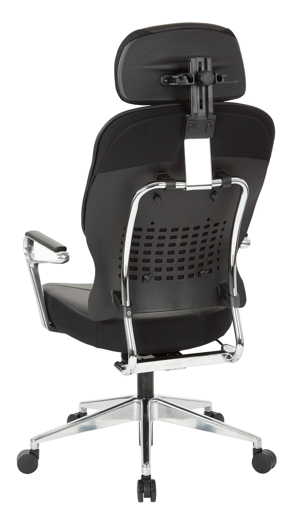 Bonded Leather Managers Chair with Headrest - Black I92321