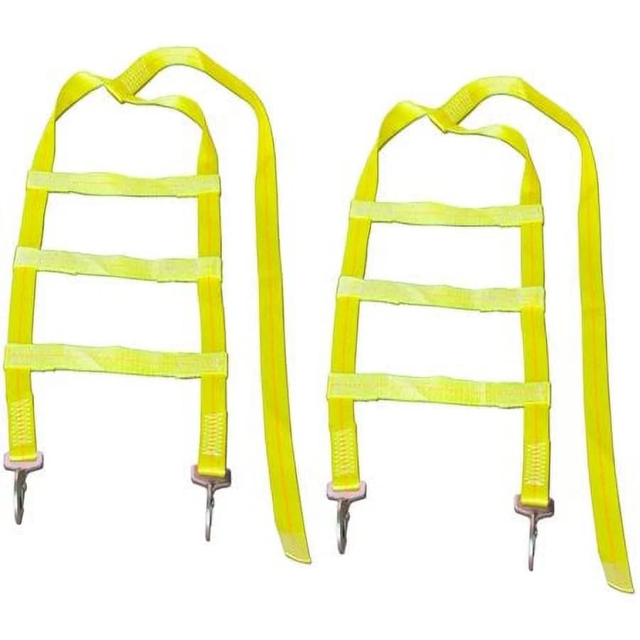 Tow Dolly Basket Strap with Twisted Snap Hooks, 2 inch Webbing, 12,000 lbs Breaking Strength, Tire Bonnet & Tire Net Q75084