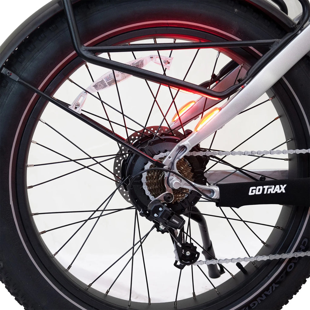 Silver 750W 48V 26" x 4" Fat Tire Electric Mountain Bike B4602