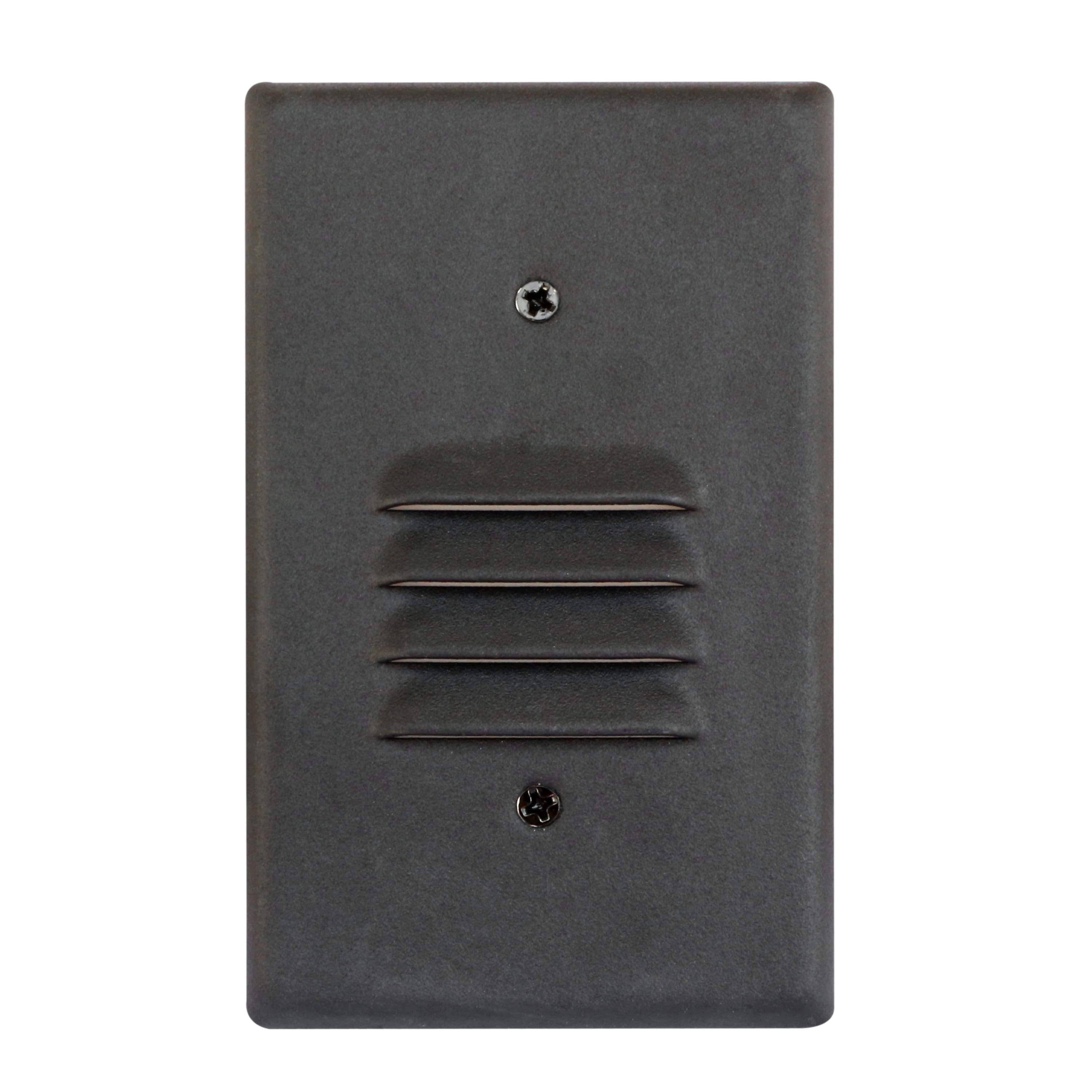 5 Pack Black Angled Louver Step Light with Vertical/Horizontal Plate - 2700K Z212